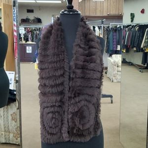 Black or Brown Rex Rabbit Fur Scarf